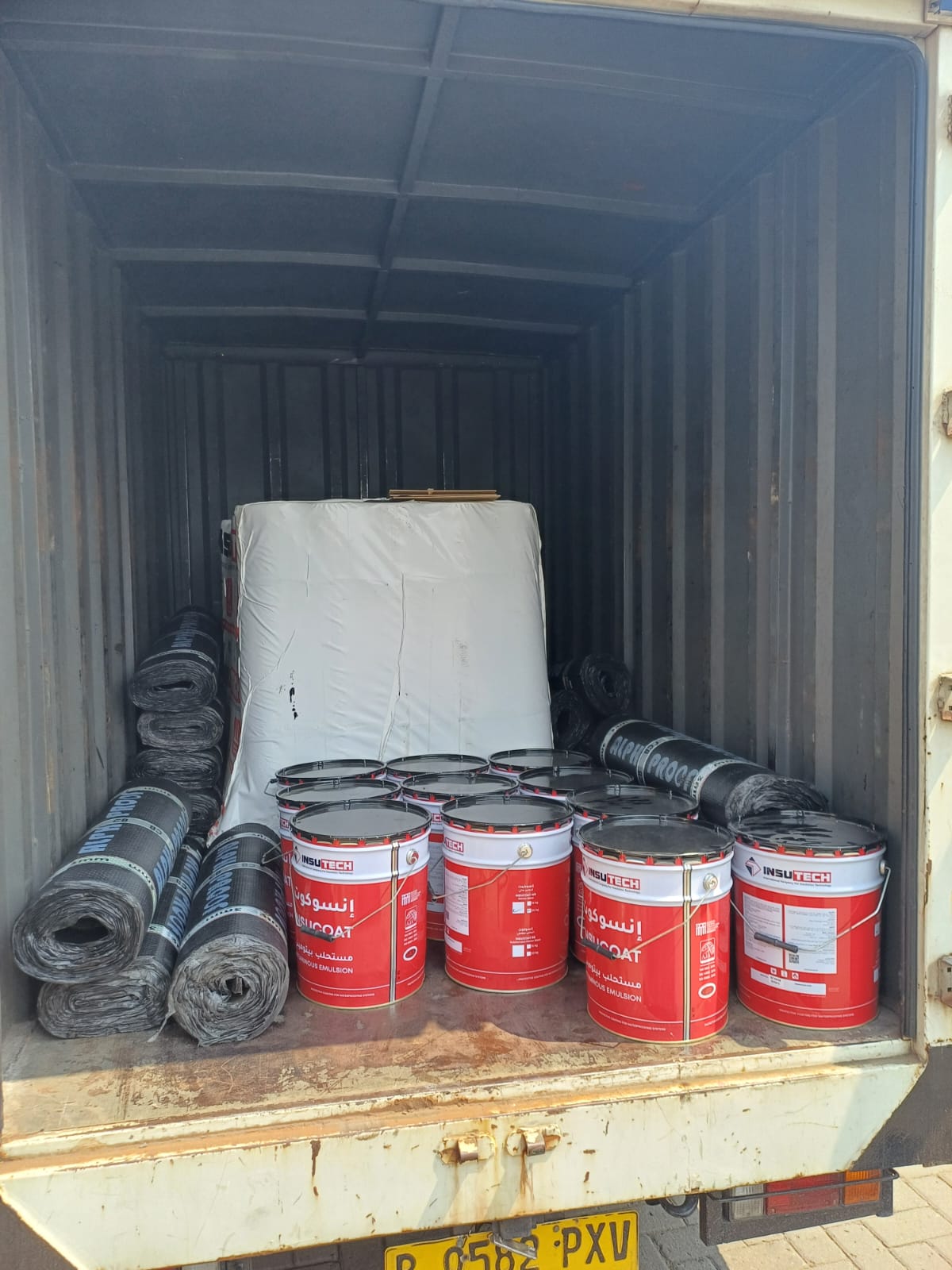 Pengiriman material Bitumen Emulsion Coating, Insucoat WB
